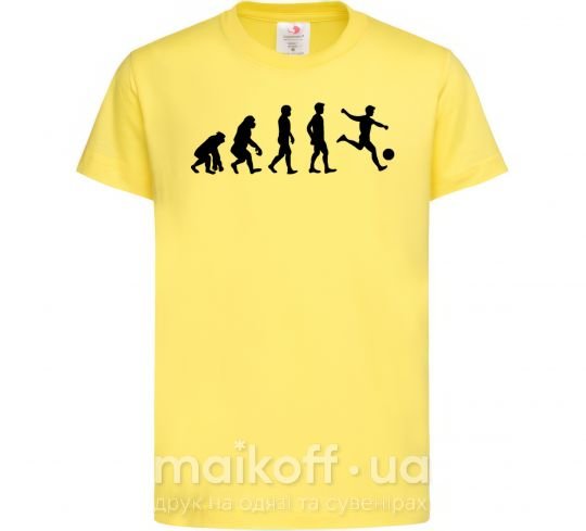 Детская футболка Эволюция футбол Лимонный фото