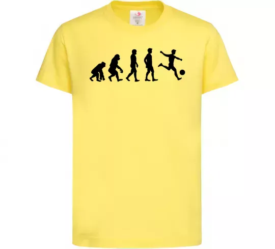 Детская футболка Еволюція футбол Лимонный фото