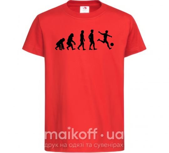 Детская футболка Эволюция футбол Красный фото