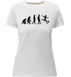 Женская премиум футболка Еволюція футбол Белый фото