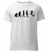 Мужская премиум футболка Еволюція футбол Белый фото