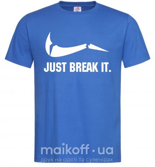 Мужская футболка Just break it Ярко-синий фото