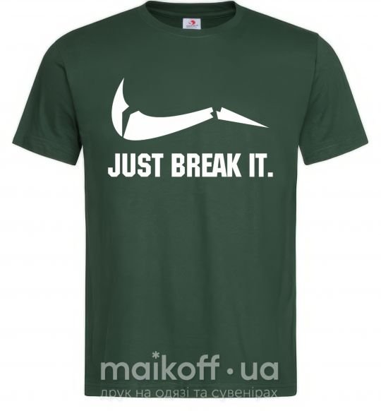 Чоловіча футболка Just break it Темно-зелений фото