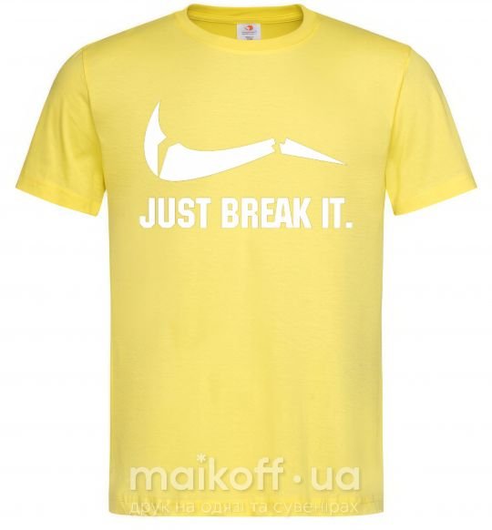 Мужская футболка Just break it Лимонный фото