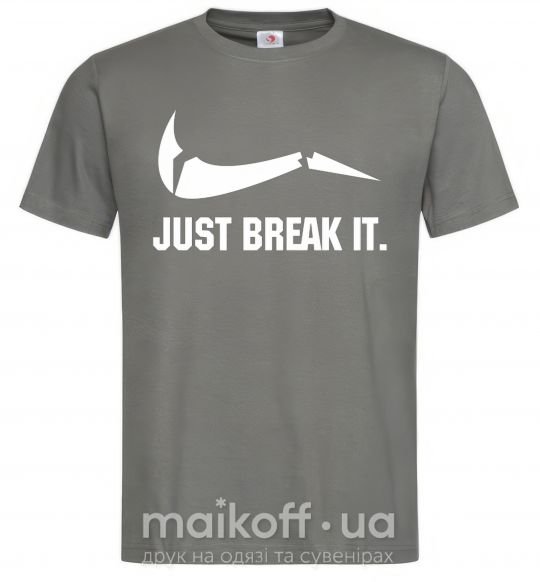 Чоловіча футболка Just break it Графіт фото