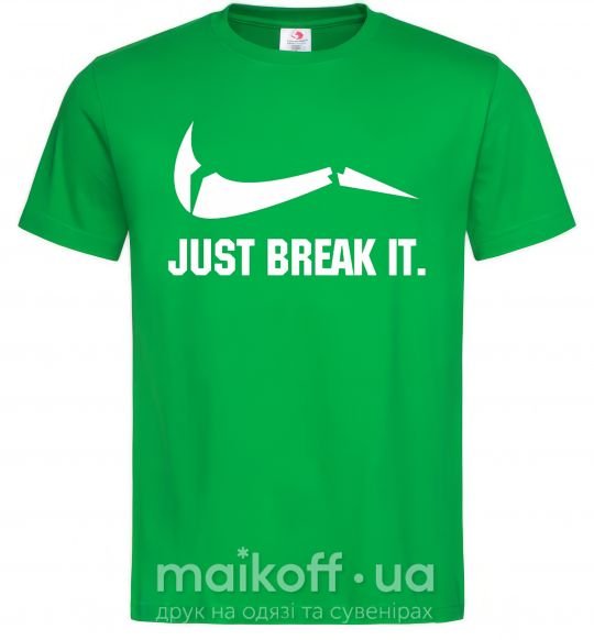 Мужская футболка Just break it Зеленый фото