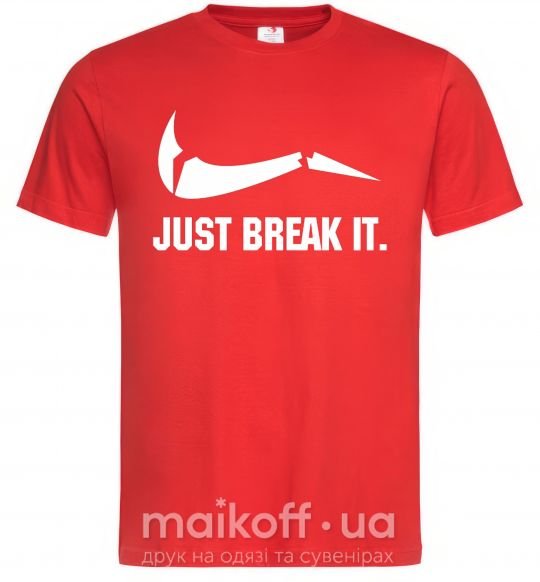 Мужская футболка Just break it Красный фото