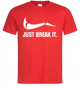 Мужская футболка Just break it Красный фото