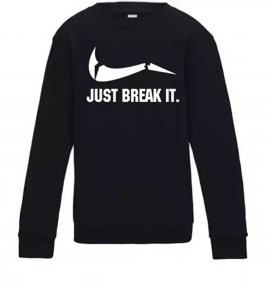 Дитячий світшот Just break it Чорний фото