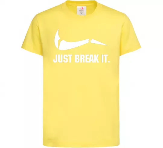 Детская футболка Just break it Лимонный фото