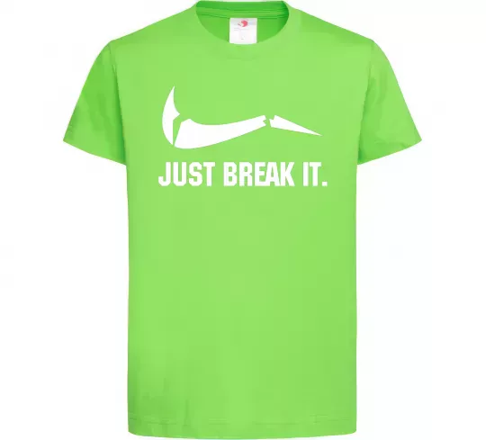 Детская футболка Just break it Лаймовый фото