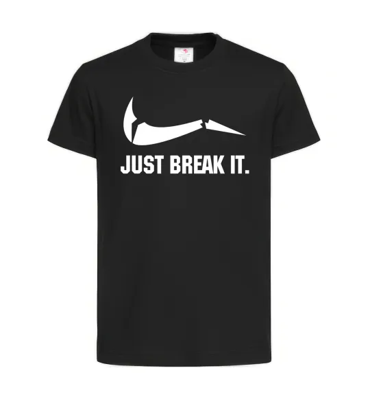 Дитяча футболка Just break it Чорний фото