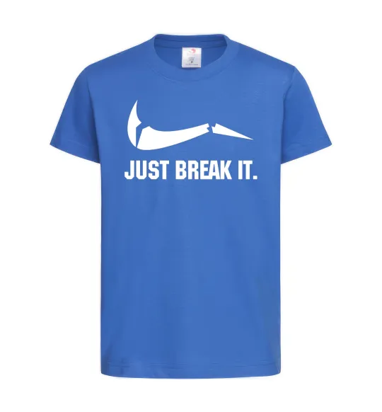 Дитяча футболка Just break it Яскраво-синій фото