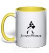 Чашка з кольоровою ручкою Johnnie Worker Сонячно жовтий фото