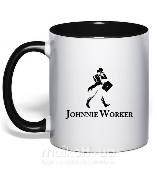 Чашка з кольоровою ручкою Johnnie Worker Чорний фото