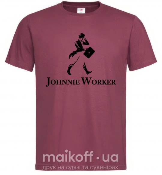 Чоловіча футболка Johnnie Worker Бордовий фото
