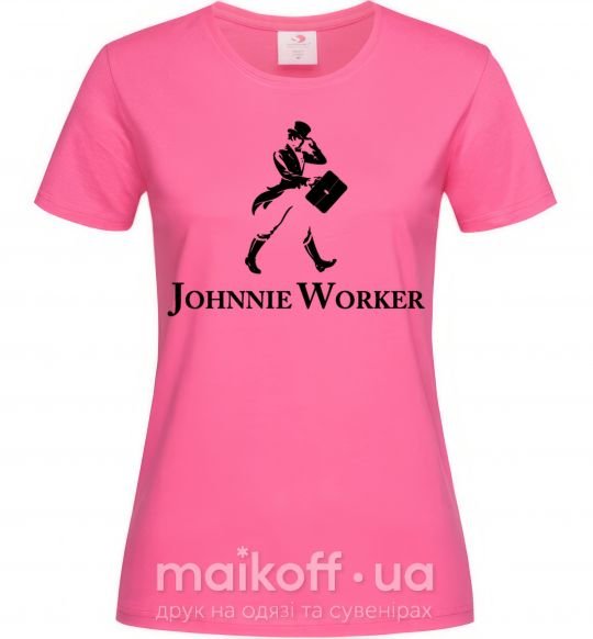 Жіноча футболка Johnnie Worker Яскраво-рожевий фото