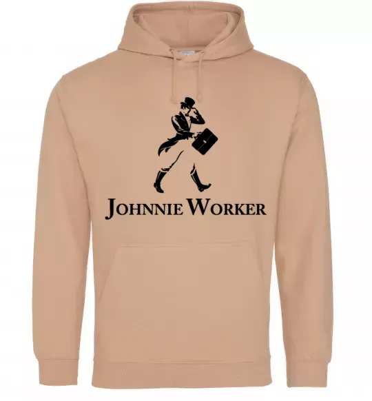 Мужская толстовка (худи) Johnnie Worker Песочный фото