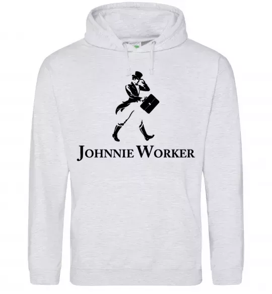 Жіноча толстовка (худі) Johnnie Worker Сірий меланж фото