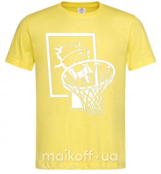 Чоловіча футболка Баскетбольное кольцо и мяч Лимонний фото