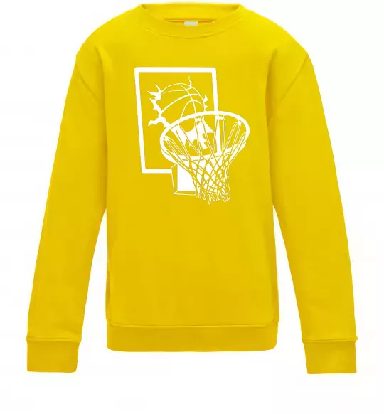 Дитячий світшот Баскетбольний м'яч та кільце Сонячно жовтий фото