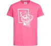 Дитяча футболка Баскетбольний м'яч та кільце Яскраво-рожевий Дитяча футболка Баскетбольний м'яч та кільце Яскраво-рожевий фото