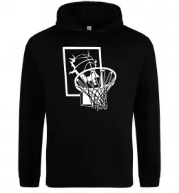 Мужская толстовка (худи) Basketball love Черный фото