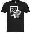 Мужская футболка Баскетбольний м'яч та кільце Черный фото