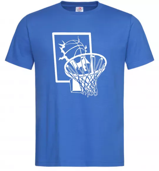 Мужская футболка Баскетбольний м'яч та кільце Ярко-синий фото