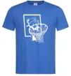 Мужская футболка Баскетбольний м'яч та кільце Ярко-синий фото