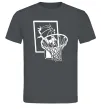 Мужская футболка Баскетбольний м'яч та кільце Графит фото