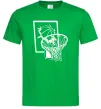 Мужская футболка Баскетбольний м'яч та кільце Зеленый фото