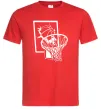 Мужская футболка Баскетбольний м'яч та кільце Красный фото