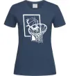 Женская футболка Баскетбольний м'яч та кільце Темно-синий Женская футболка Баскетбольний м'яч та кільце Темно-синий фото