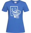 Женская футболка Баскетбольний м'яч та кільце Ярко-синий Женская футболка Баскетбольний м'яч та кільце Ярко-синий фото