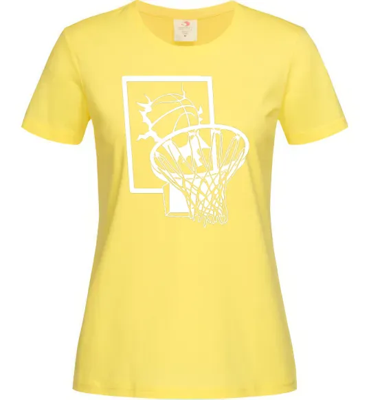Женская футболка Баскетбольний м'яч та кільце Лимонный фото