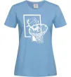 Женская футболка Баскетбольний м'яч та кільце Голубой Женская футболка Баскетбольний м'яч та кільце Голубой фото