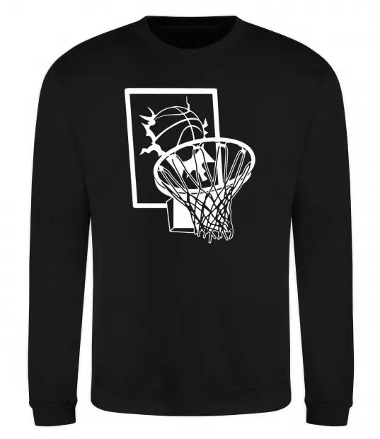 Світшот Баскетбольний м'яч та кільце Чорний фото