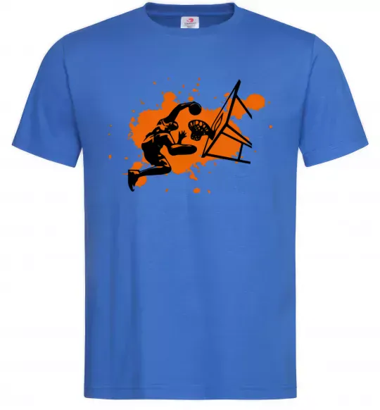 Чоловіча футболка Баскетболіст бризки Яскраво-синій фото