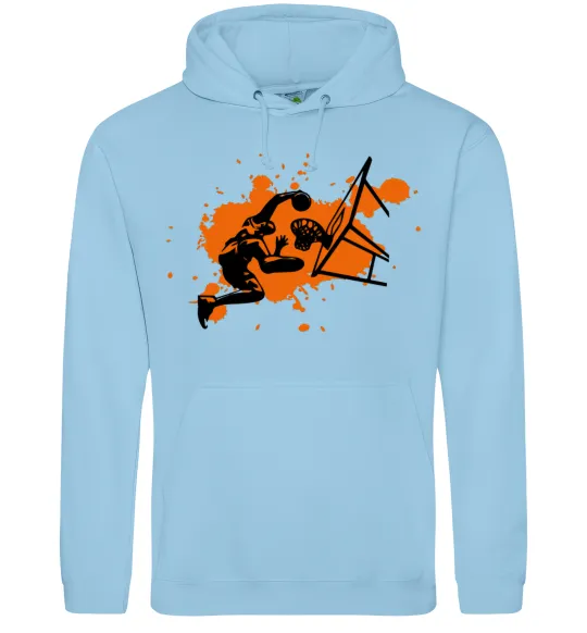 Чоловіча толстовка (худі) Баскетболіст бризки Блакитний фото