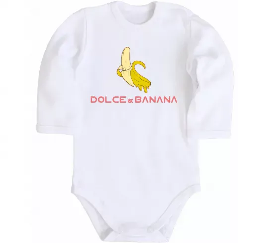 Дитячий бодік Dolce banana Білий фото