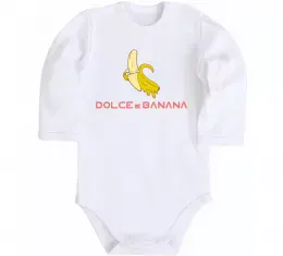 Дитячий бодік Dolce banana Білий фото
