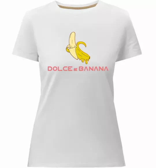 Жіноча преміум футболка Dolce banana Білий фото
