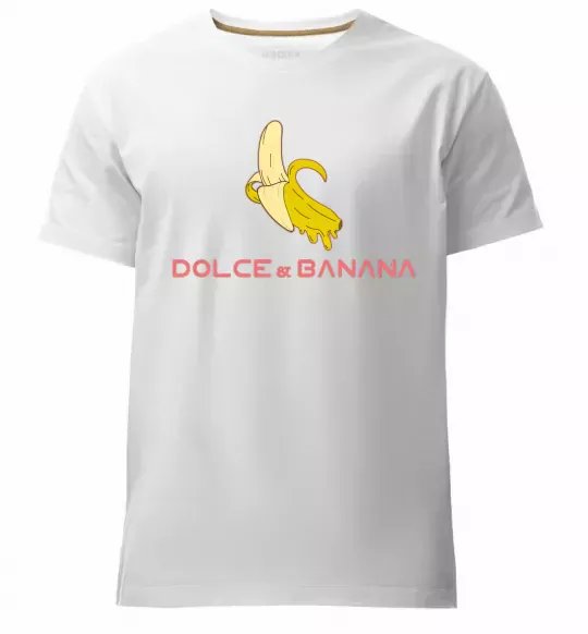 Чоловіча преміум футболка Dolce banana Білий фото