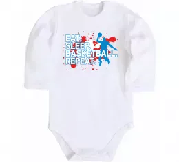 Детский боди Basketball love Белый фото