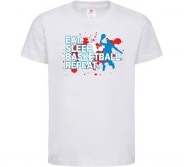 Дитяча футболка Eat sleep basketball repeat