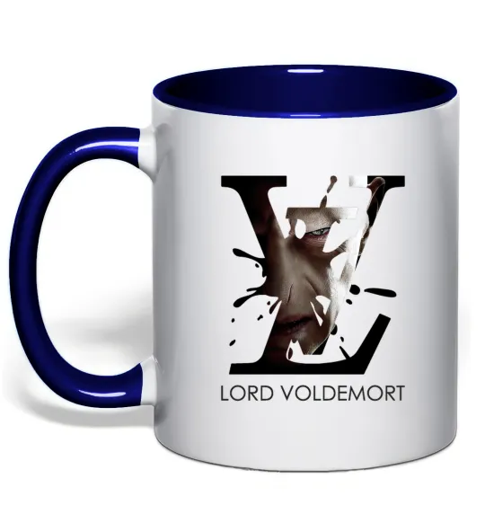 Чашка с цветной ручкой Lord Voldemort Глубокий темно-синий фото
