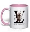 Чашка с цветной ручкой Lord Voldemort Нежно розовый фото