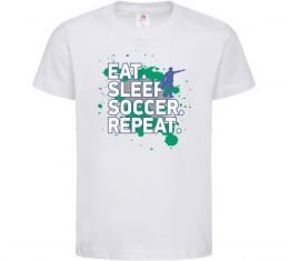 Дитяча футболка Eat sleep soccer repeat