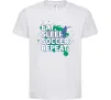 Дитяча футболка Eat sleep soccer repeat Білий фото